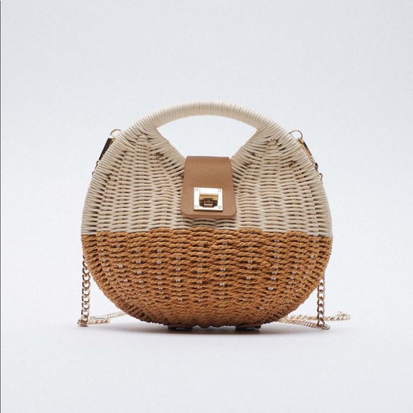 Zara Handbags - Crossbody woven bag